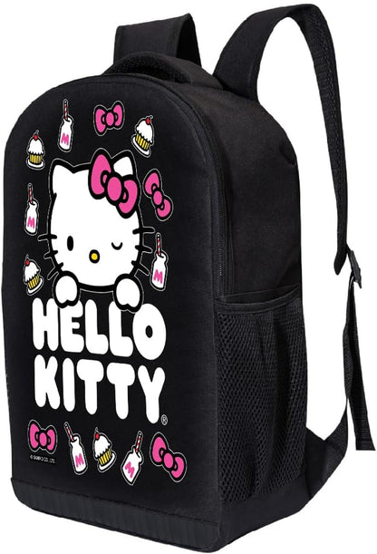 Sanrio Hello Kitty Backpack Shoulder Bag for Girls, Boys, Adults - Cute 18" Inch Hello Kitty Kids Backpack for School (Hello Kitty Dessert)